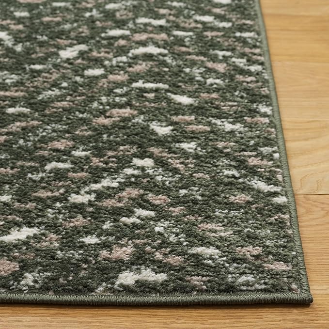 SAFAVIEH Adirondack Collection Area Rug - 6' x 9', Dark Green & Ivory, Chevron Design, Non-Shedding & Easy Care, Ideal for High Traffic Areas in Living Room, Bedroom, Dining (ADR104Y-6)