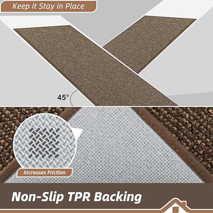 BEQHAUSE 2x3 Entryway Rug Indoor Door Mat Non-Slip Washable, Hallway Rugs Absorbent & Stain Resistant Hall Carpet Runner Rugs for Entryway, Front Door Floor Mats Laundry Room Rugs for Entry, Brown