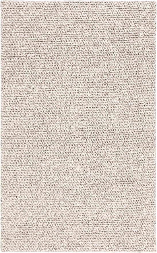 Safavieh Area Rug 6x8 - Natura Collection - Beige, Handmade Wool Blend, Textured Design, Ideal for Living Room, Bedroom, Dining Space (NAT620B)