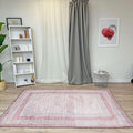 Alfa Rich 7x10 Mauve Lilac Washable Area Rugs for Living Room Bedroom Kitchen Cotton Rug