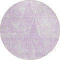 Addison Rugs Chantille ACN591 Purple 8' x 8' Indoor Outdoor Round Rug, Easy Clean, Machine Washable, Non Shedding, Bedroom, Living Room, Dining Room, Kitchen, Patio Rug