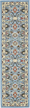 Unique Loom Espahan Collection Area Rug - Cape Cod (2' 2" x 8' 2" Runner, Blue/ Black)