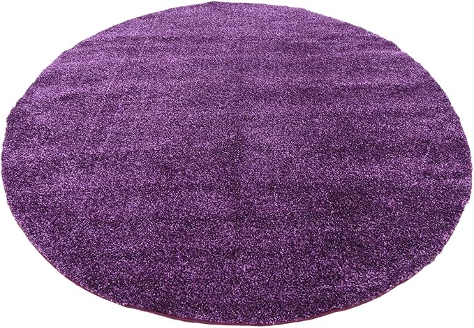 Unique Loom Solo Collection Area Rug - Calabasas (7' 10" Round, Violet)