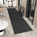 Ottomanson 2'7" x 28' Hallway Runner with Scraper Pile - Extra Durable Non-Slip Rug Mat for Indoor & Outdoor Use - Ideal for Kitchen, Entryway & Garage - High-Traffic Carpet, Black