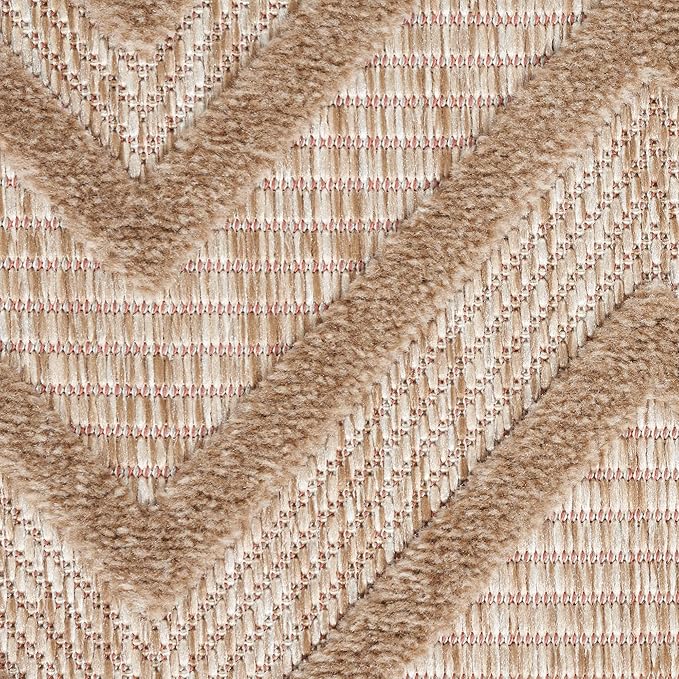 Nourison Home Versatile Natural Beige 2' x 4' Area Rug - Easy Clean, Non Shedding, Bed Room, Living Room, Dining Room, Kitchen (2' x 4')