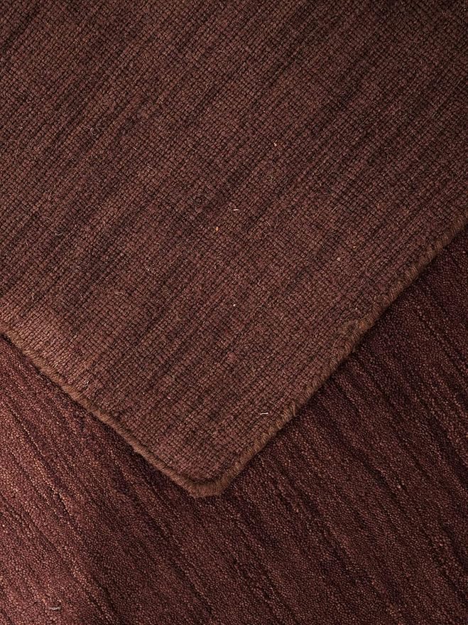 Hand Knotted Loom Wool ECO-Friendly Area Rugs - 3'x5', Rectangle, Purple Color, Solid Plain Design, High Pile Handmade Anti Skid Area Rugs for Living Room, Bed Room (L00111)