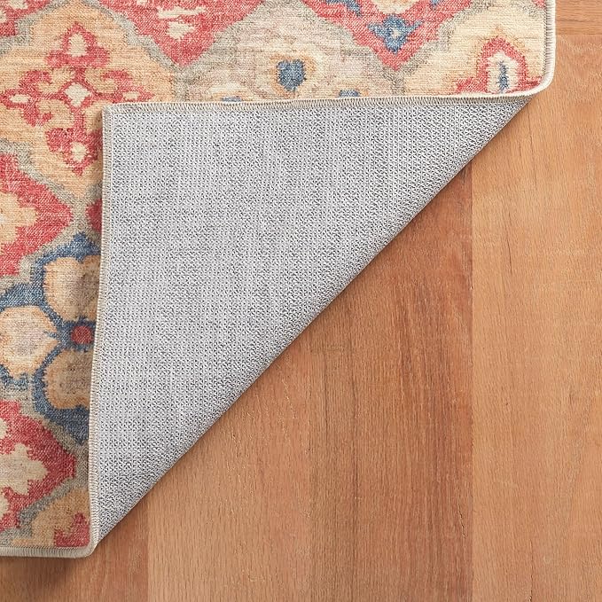 Dash & Albert Pali Multi Machine Washable Rug, 8.5 X 11.5 Feet, Multicolored/Oranges Geometric Pattern