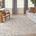 Nourison Home Astra Machine Washable Beige 7'10" x 10' Area Rug - Easy Clean, Non Shedding, Bed Room, Living Room, Dining Room, Kitchen (8' x 10')