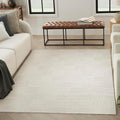 Nourison Home Textured Home Ivory 7'10" x 9'10" Area Rug - Easy Clean, Non Shedding, Bed Room, Living Room, Dining Room, Kitchen (8' x 10')