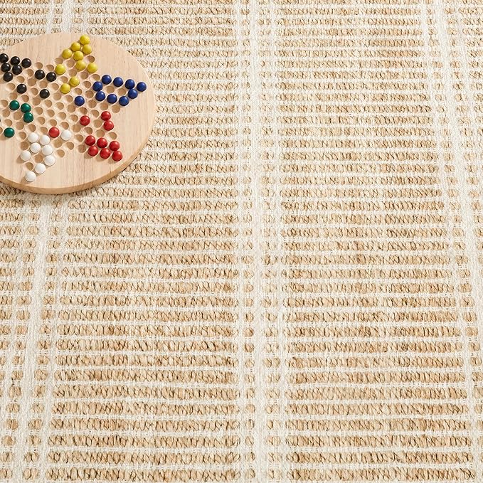 Dash & Albert Arbor Natural Machine Washable Rug, 8.5 X 11.5 Feet, Tan Stripe Pattern