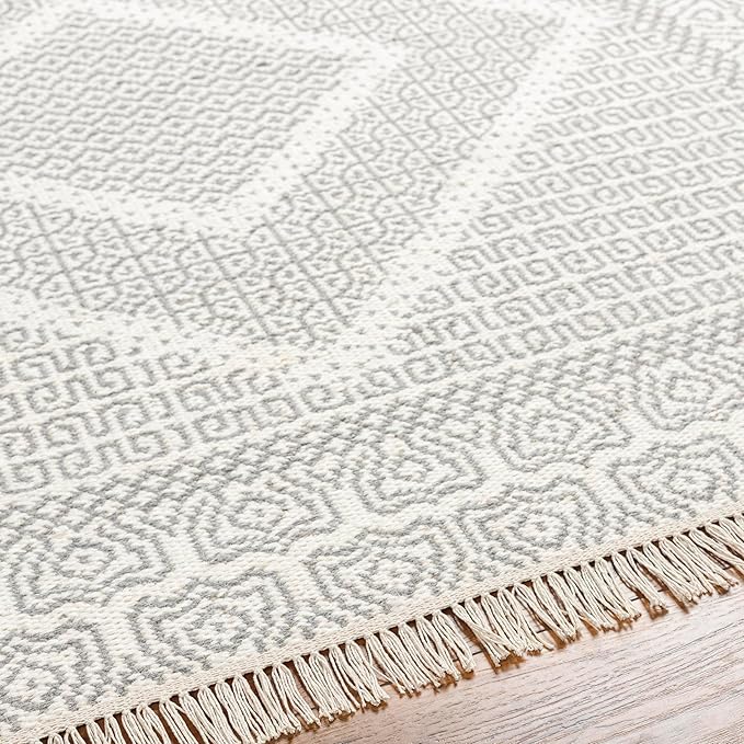 Mark&Day Wool Rugs, 9x12 Nishnabotny Cottage Light Gray Area Rug, Grey Beige Carpet for Living Room, Bedroom or Kitchen (8'10" x 12')