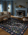 Loloi Rifle Paper Co. Canopy Collection CNP-04 Black 2'-0" x 3'-0" Accent Rug
