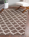 Rugs.com Lattice Collection Rug – 9' x 12' Brown Medium Rug Perfect for Living Rooms, Large Dining Rooms, Open Floorplans