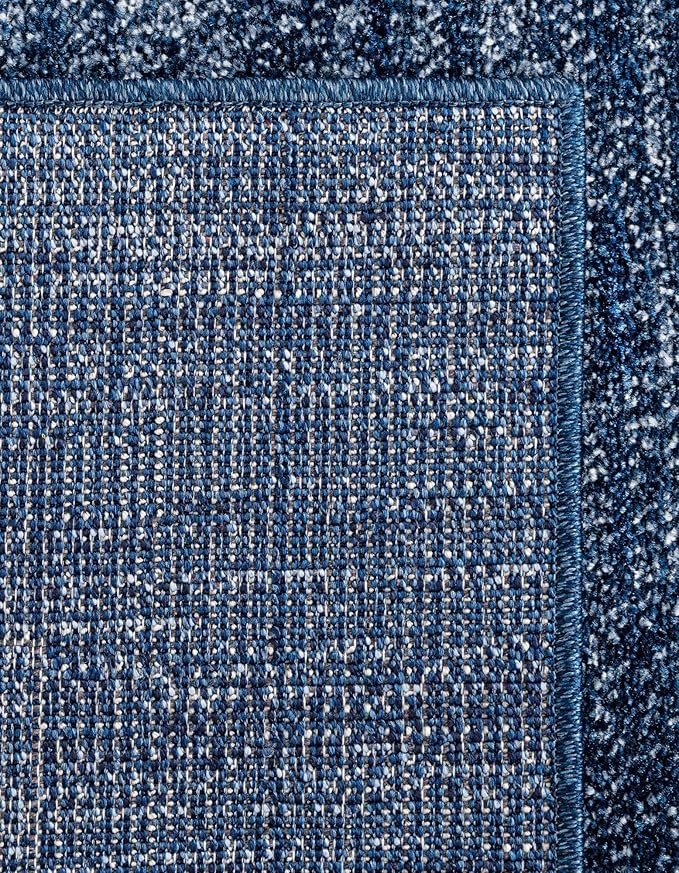 Rugs.com Angelica Collection Rug – 6 Ft Runner Navy Blue Medium-Pile Rug Perfect for Hallways, Entryways