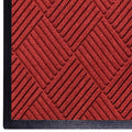 WaterHog Diamond | Commercial-Grade Entrance Mat with Rubber Border – Indoor/Outdoor, Quick Drying, Stain Resistant Door Mat (Solid Red, 3' x 5')