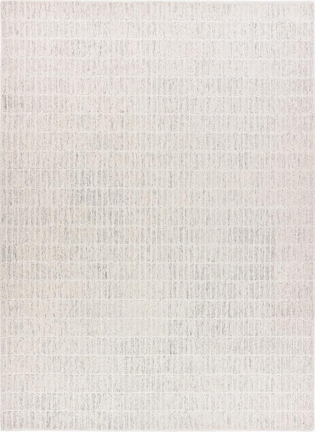 Hand-Tufted 100% Wool Area Rug – Unique Modern Geometric Grid Pattern, Soft Plush Textured Carpet for Living Room, Bedroom, Dining Room & Entryway (Grey, 9' x 12')