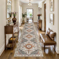 Tangsoo Oriental Hallway Runner Rugs 2.6x12 Washable Runner Rug for Hallways, Non Slip Vintage Soft Low Pile 12ft Long Rug Runner, Indoor Carpet Runners for Living Room Kitchen Bedroom Entryway