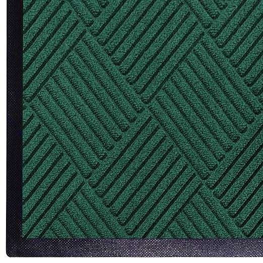 WaterHog Diamond | Commercial-Grade Entrance Mat with Rubber Border – Indoor/Outdoor, Quick Drying, Stain Resistant Door Mat (Evergreen, 3' x 6')