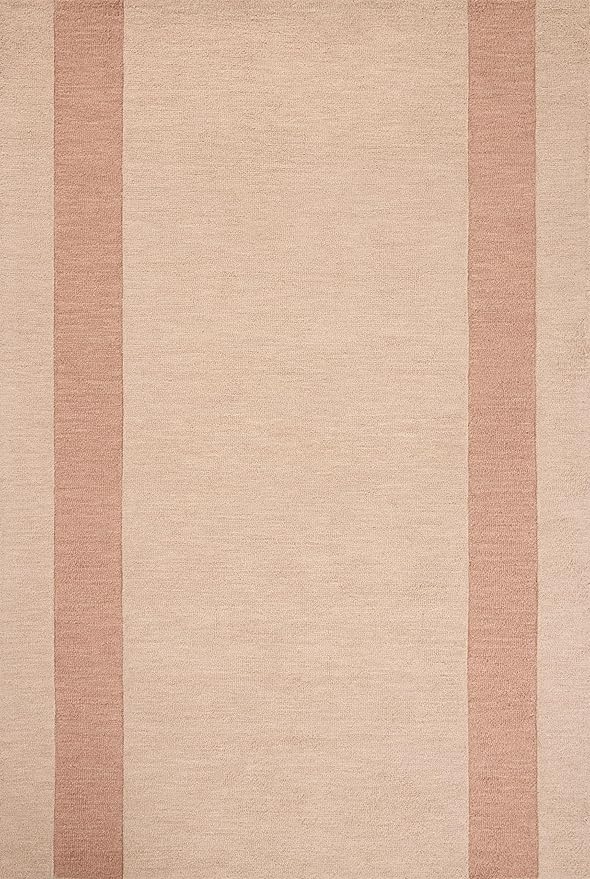 Loloi Leanne Ford Craven Collection CVN-01 Blush/Rose 3'-6" x 5'-6" Accent Rug Geometrical, Patterned, Neutral, Entryway, Mudroom, Bathroom, and Kitchen