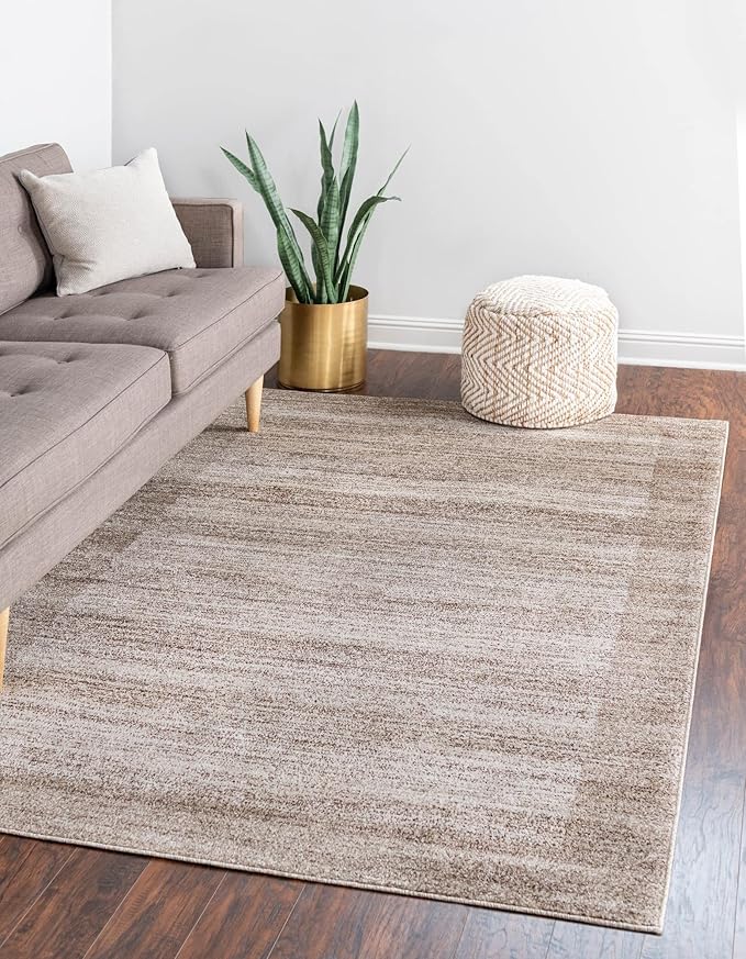 Rugs.com Angelica Collection Rug – 9' x 12' Beige Medium Rug Perfect for Living Rooms, Large Dining Rooms, Open Floorplans
