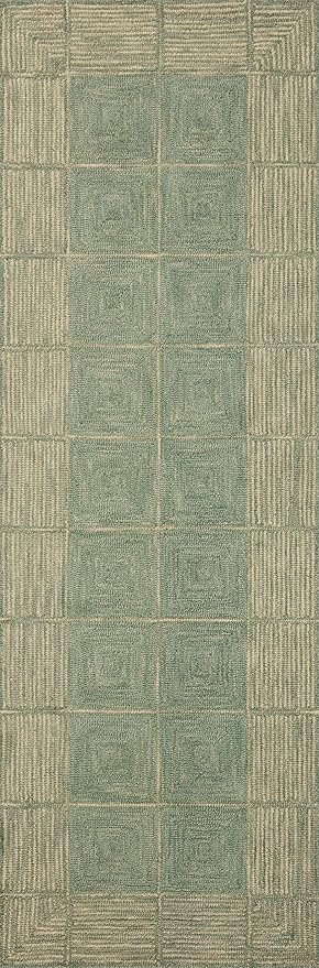 Loloi Chris Loves Julia Francis Collection FRA-02 Green/Natural 7'-9" x 9'-9" Area Rug