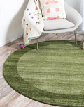 Rugs.com Angelica Collection Rug – 6 Ft Round Light Green Medium Rug Perfect for Kitchens, Dining Rooms