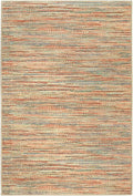Dash & Albert Clay Multi Machine Washable Rug, 6 X 9 Feet, Multi Stripe Pattern