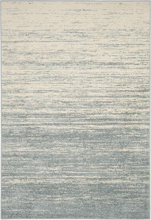 SAFAVIEH Adirondack Collection Area Rug - 5'1" x 7'6", Slate & Cream, Modern Ombre Design, Non Shedding & Easy to Clean, Ideal for Living Room, Bedroom, Office, Dining Space (ADR113T)