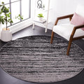 SAFAVIEH Adirondack Collection Area Rug - 12' Round, Silver & Black, Modern Ombre Design, Non Shedding & Easy to Clean, Ideal for Living Room, Bedroom, Office, Dining Space (ADR113A)