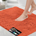GORILLA GRIP Bath Rug Mat 30x20, Thick Soft Absorbent Chenille, Quick Dry Microfiber Mats, Rubber Backing Washable Shower Floor Rugs, US Designed Bathroom Bathmat Home Decor Accessories, Coral