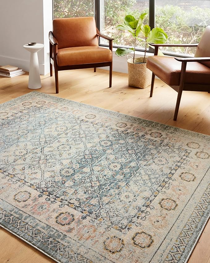 Loloi Jocelyn Collection JOC-04 Sky/Multi 2'-3" x 7'-6" .38" Thick Runner Rug