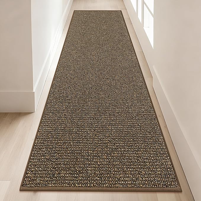 BEQHAUSE Hallway Runner Rugs 2x8, Hallway Rug Non-Slip Washable(Rolled-Up NO Creases), Runner Rug Absorbent Stain Resistant Hall Rug Carpet Runner, Entryway Rugs Floor Mat Laundry Room Rugs, Brown