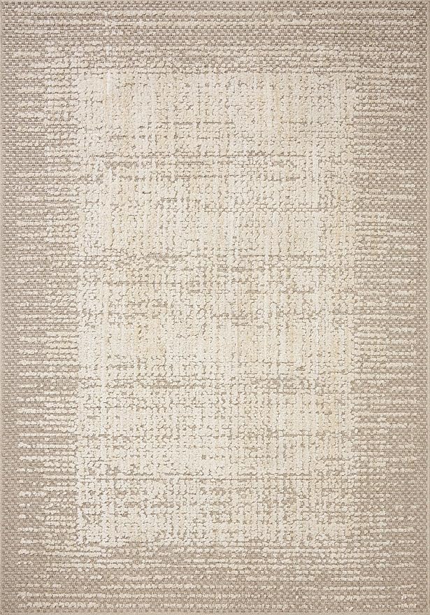 Loloi Amber Lewis Bexley Collection BEX-06 Natural/Taupe 4'-0" x 6'-0" Accent Rug Neutral, Textured, Living, Bedroom, Dining, Carpet