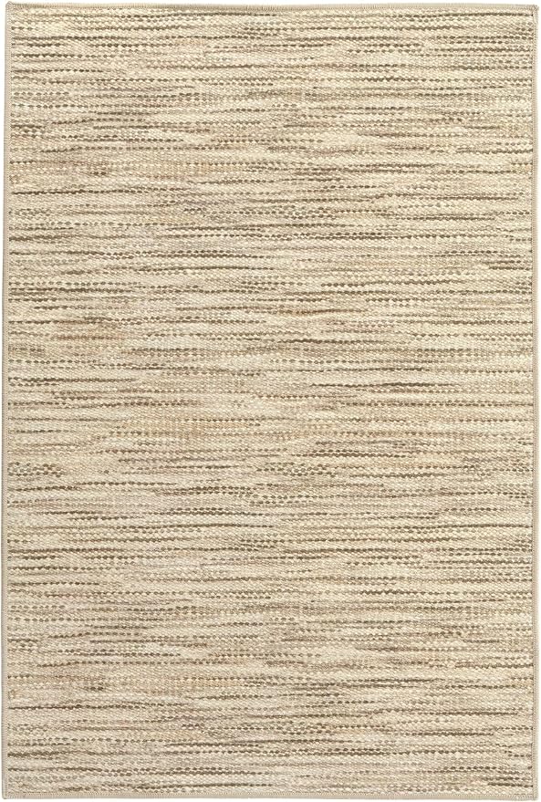 Dash & Albert Clay Natural Machine Washable Rug, 2 X 3 Feet, Natural Stripe Pattern