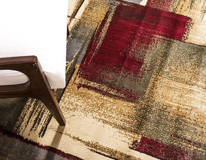 Unique Loom Barista Collection Area Rug - Timor (2' 2" x 6' 1" Runner, Multi/ Red)