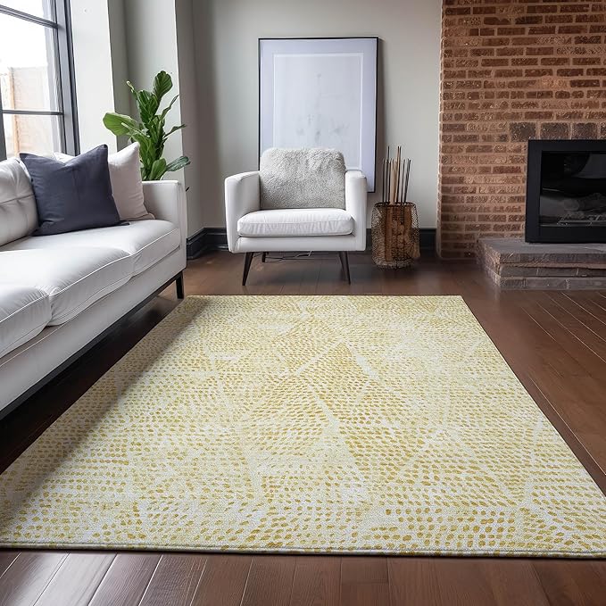 Addison Rugs Chantille ACN591 Wheat 10' x 14' Indoor Outdoor Area Rug, Easy Clean, Machine Washable, Non Shedding, Bedroom, Living Room, Dining Room, Kitchen, Patio Rug