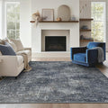 Bavni 6x9 Area Rugs Machine Washable Rug for Living Room, Modern Printed Rug Indoor Soft Area Rug for Bedroom Dining Room, Ultra-Thin Low Pile Carpet with Non Slip Rubber Backing, Dark Gray