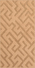 4ft Custom Fit Accent Runner Rug for Small Foyer - Gold Tan | Non-Slip | Washable & Edge Bound