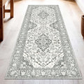 Washable Runner Rug 2.5x10 | Non Slip Rug Runners for Hallways, Entryways, Kitchens, Bathrooms, Bedrooms | Ultra-Soft Flannel Carpet Runners with Rubber Backing (Beige, 2.5x10)