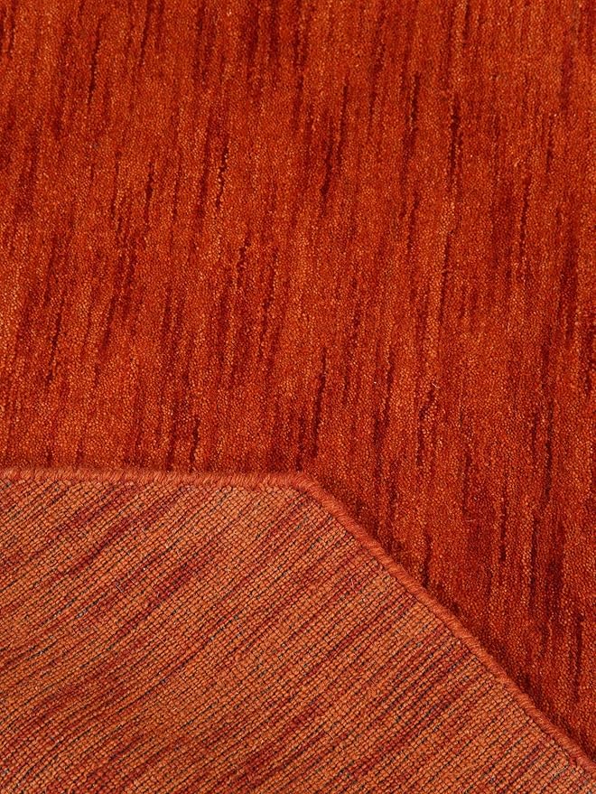 Hand Knotted Loom Wool ECO-Friendly Area Rugs - 10'x10', Octagon, Light Red Color, Solid Plain Design, High Pile Handmade Anti Skid Area Rugs for Living Room, Bed Room (L00111)