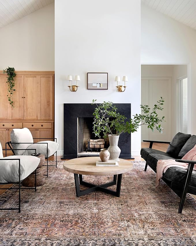 Loloi Chris Loves Julia Jules Collection JUL-02 Terracotta/Multi 2'-3'' x 3'-9'', .13" Pile Height, Accent Rug