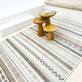 Alfa Rich 3x5 Beige Gray Washable Area Rugs for Living Room Bedroom Kitchen Cotton Decor Runner