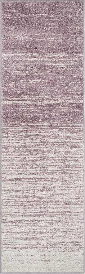 SAFAVIEH Adirondack Collection Runner Rug - 2'6" x 6', Cream & Purple, Modern Ombre Design, Non Shedding & Easy to Clean, Ideal for Hallway, Foyer, Kitchen, Entryway, Bedroom (ADR113L)