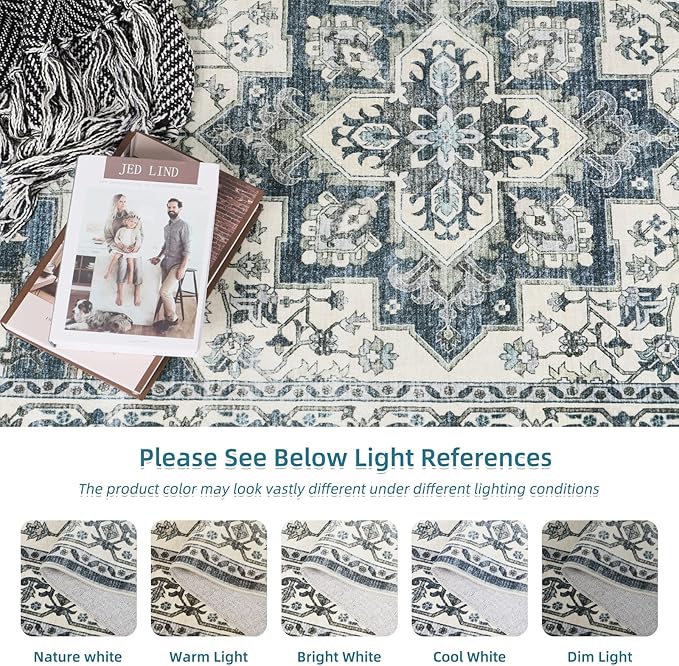 Dripex Tribal Washable Runner Rug-2x5 Non-Slip Non-Shedding Runners for Hallways Stain Resistant Kitchen Mat Laundry Entryway Carpet Runner for Doorway Entrance Bedroom Living Room Decor