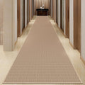 GOYLSER 18ft Jute Hallway Rug Runner Non Slip, Front Door Runner Indoor Entrance, Bottom Rubber Backed Waterproof Laundry Mat, Khaki