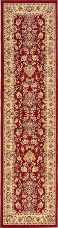 Unique Loom Sialk Hill Collection Area Rug - Washington (2' 7" x 10' Runner Burgundy/Cream)