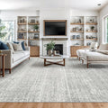 Valenrug Washable Rugs 4x6 - Stain Resistant 4x6 Area Rugs for Living Room, Non Slip Backing Printed Rugs for Bedroom, Folable Machine Washable Area Rug(4'x6', Grey)