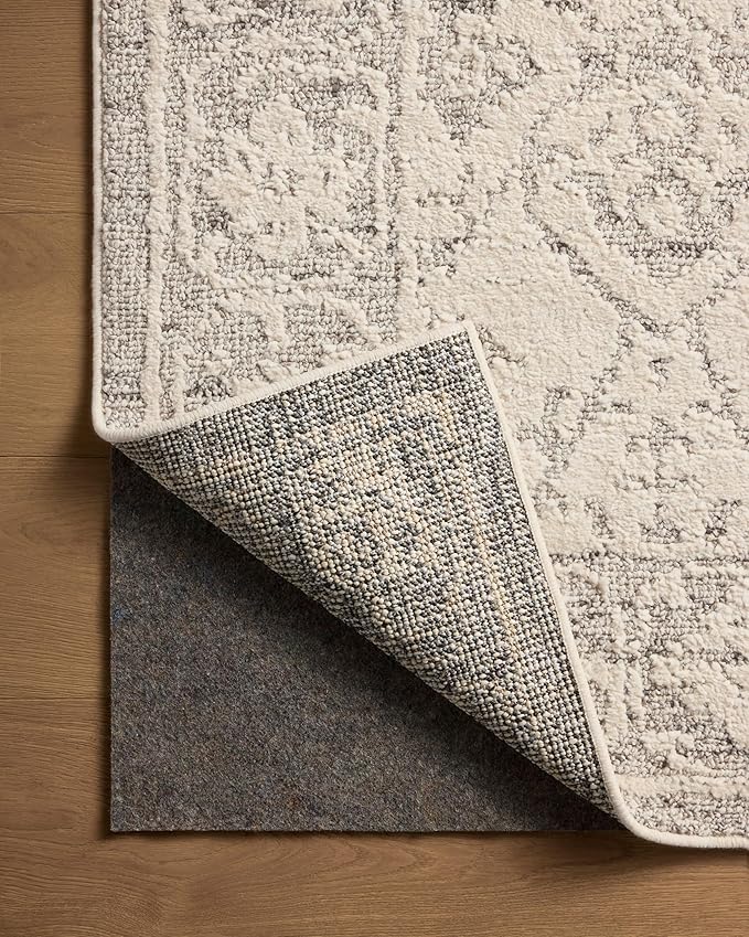 Loloi Magnolia Home by Joanna Gaines Gigi Collection GIG-02 Ivory/Stone 6'-7" x 9'-2" Area Rug