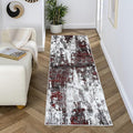 LUXE WEAVERS Modern Abstract Art Red 2x7 Area Rug