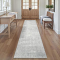 Valenrug Washable Rugs 2x6 - Stain Resistant 2x6 Area Rugs for Living Room, Non Slip Backing Large Area Rugs for Bedroom, Folable Machine Washable Area Rug (2'x6', Grey)